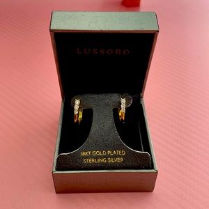 Small 18kt Plated Sterling Silver Earrings